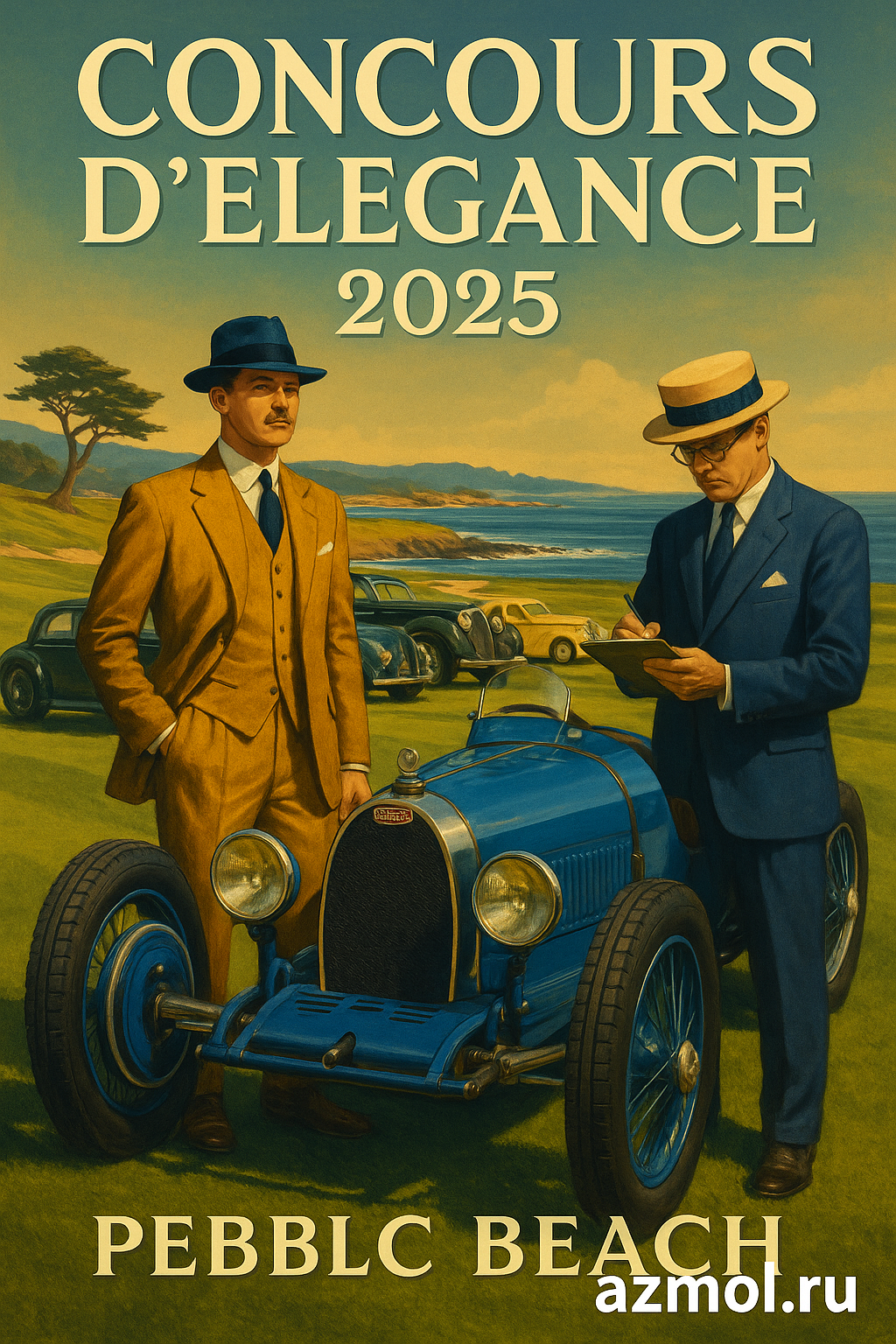 Конкурс элегантности Concours d'Elegance в Пеббл-Бич 2025: шедевры ретро-авто