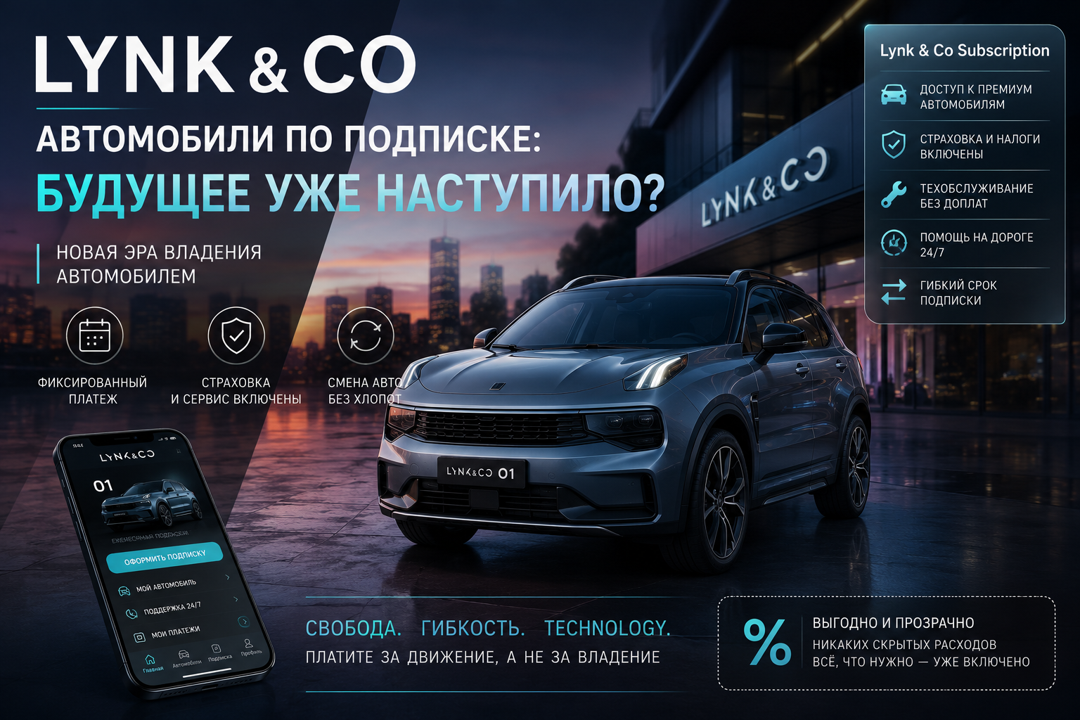 Lynk & Co — автомобили по подписке: будущее уже наступило