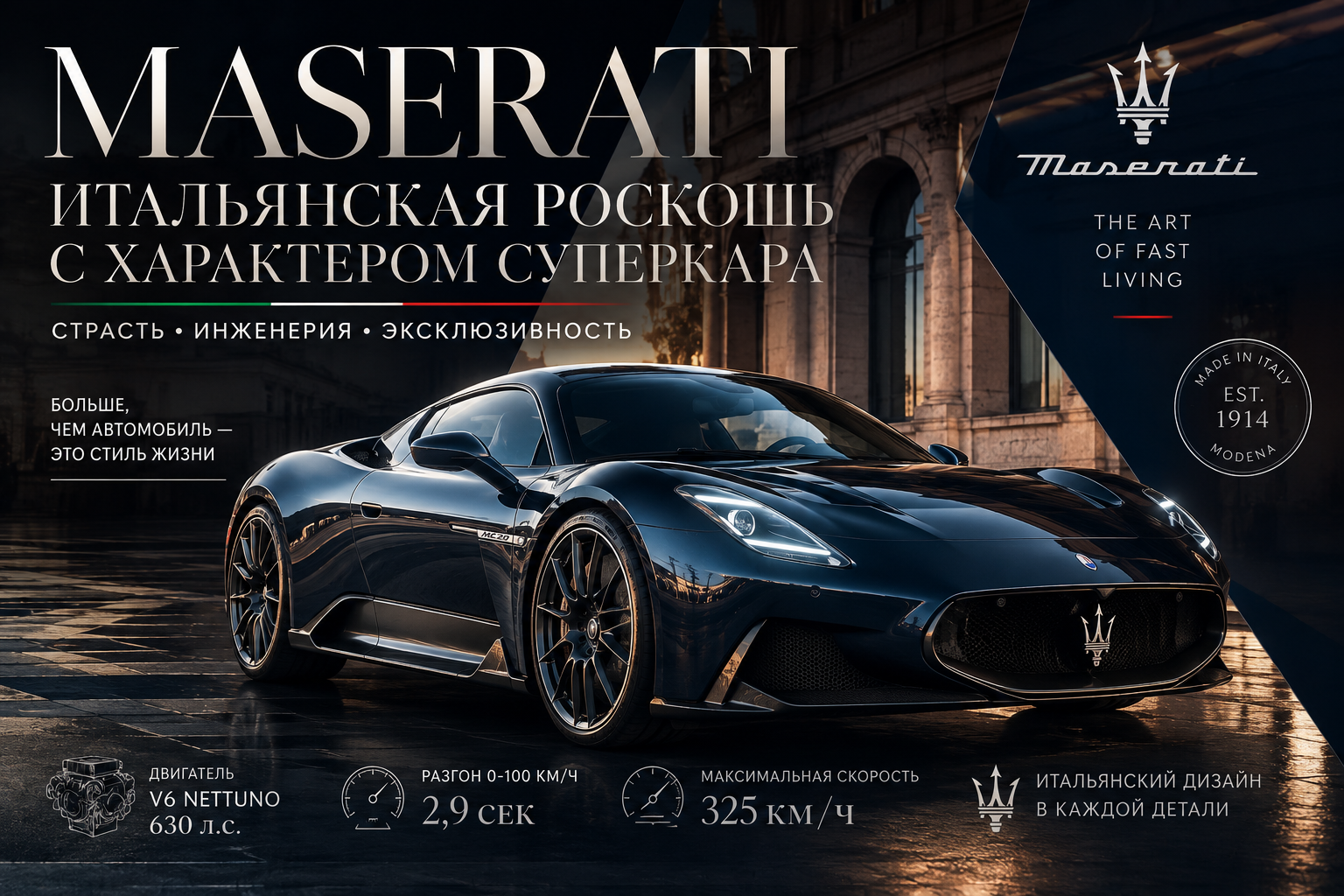 Maserati — итальянская роскошь с характером суперкара